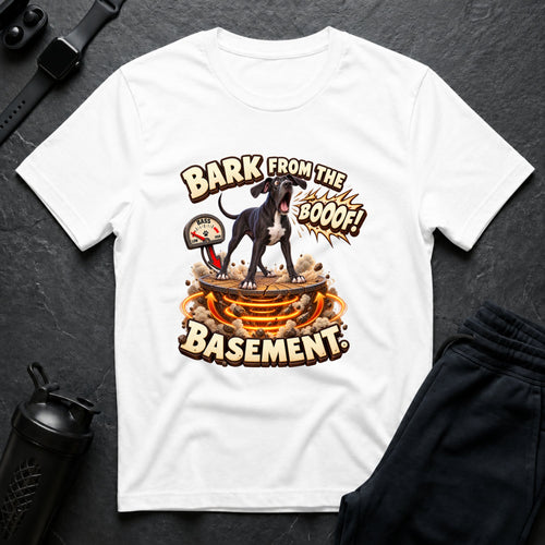 Bark Booof Basement – Great Dane T-Shirt design
