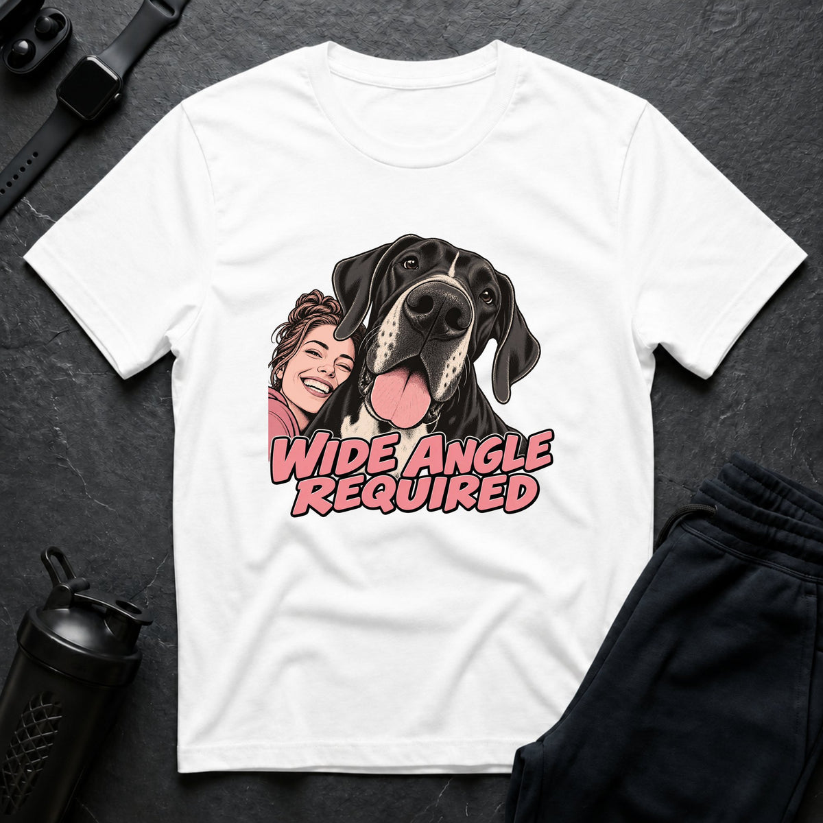 Wide Angle Required – Great Dane T-Shirt design