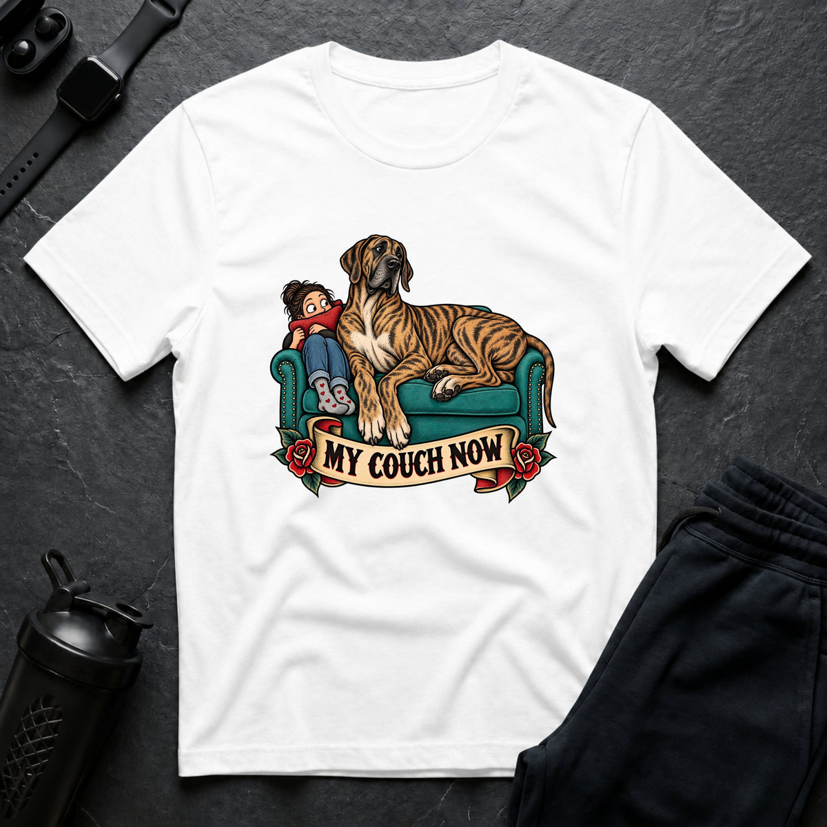 Couch King – Great Dane T-Shirt design