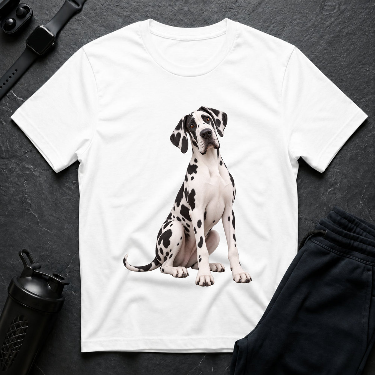 Harlequin Dane Portrait – T-Shirt