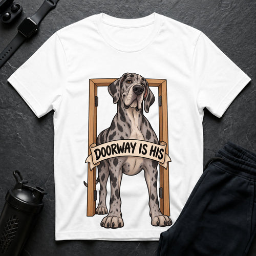 Doorway Is His – Great Dane T-Shirt design