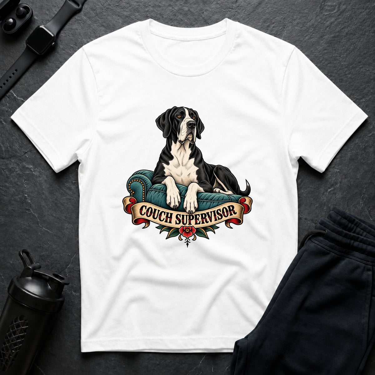 Sofa Guardian – Great Dane T-Shirt design