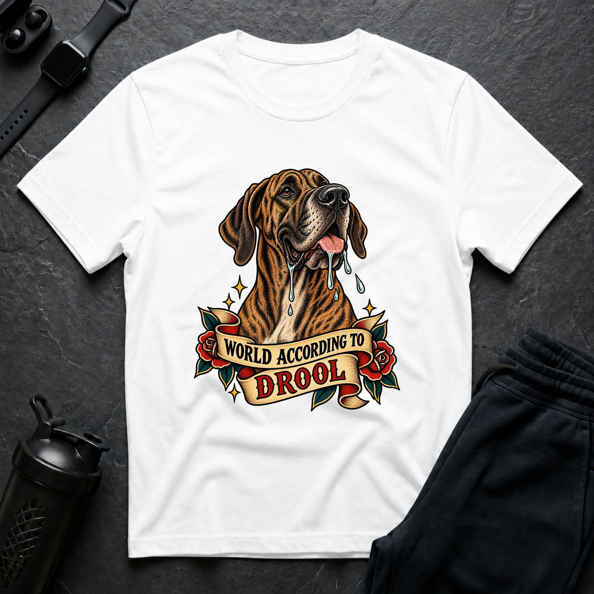 World According Drool – Great Dane T-Shirt design