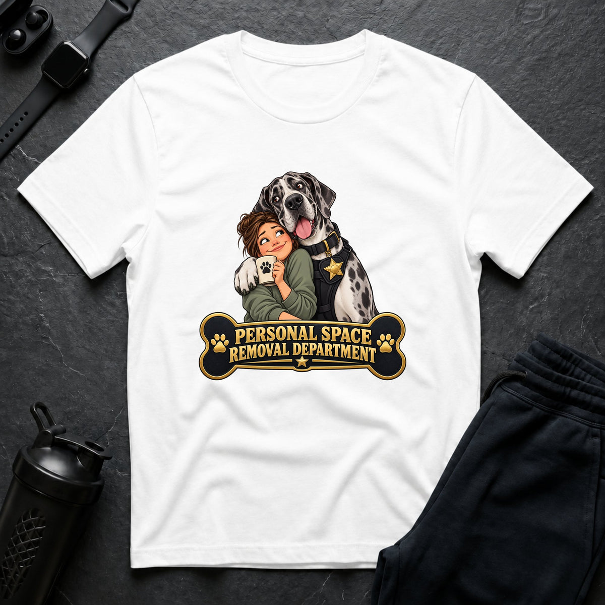 Personal Space Patrol – Great Dane T-Shirt design