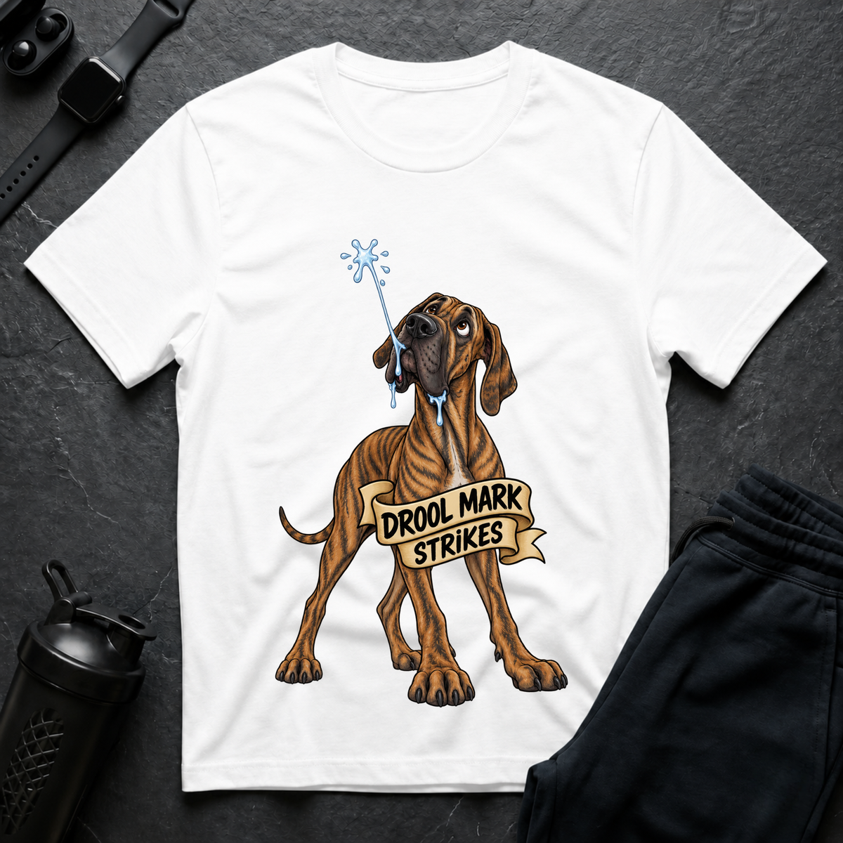 Drool Mark Strikes – Great Dane T-Shirt design