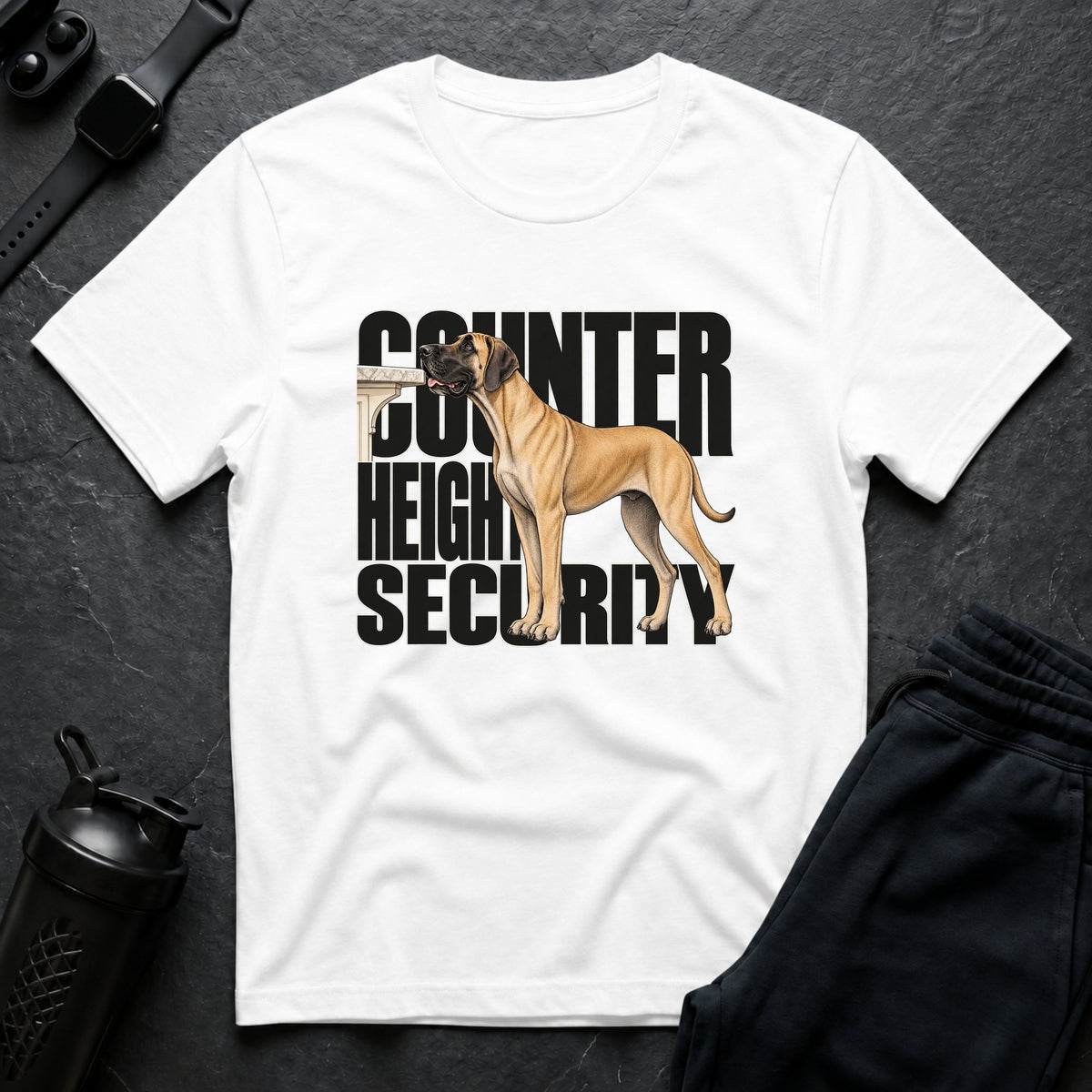 Counter Height Security – Great Dane T-Shirt design