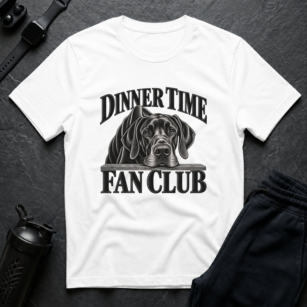 Dinner Time Fan – Great Dane T-Shirt design