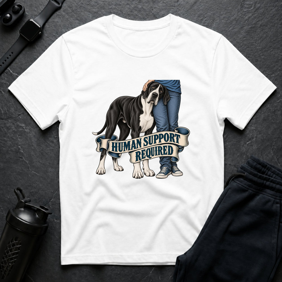 Human Support – Great Dane T-Shirt design