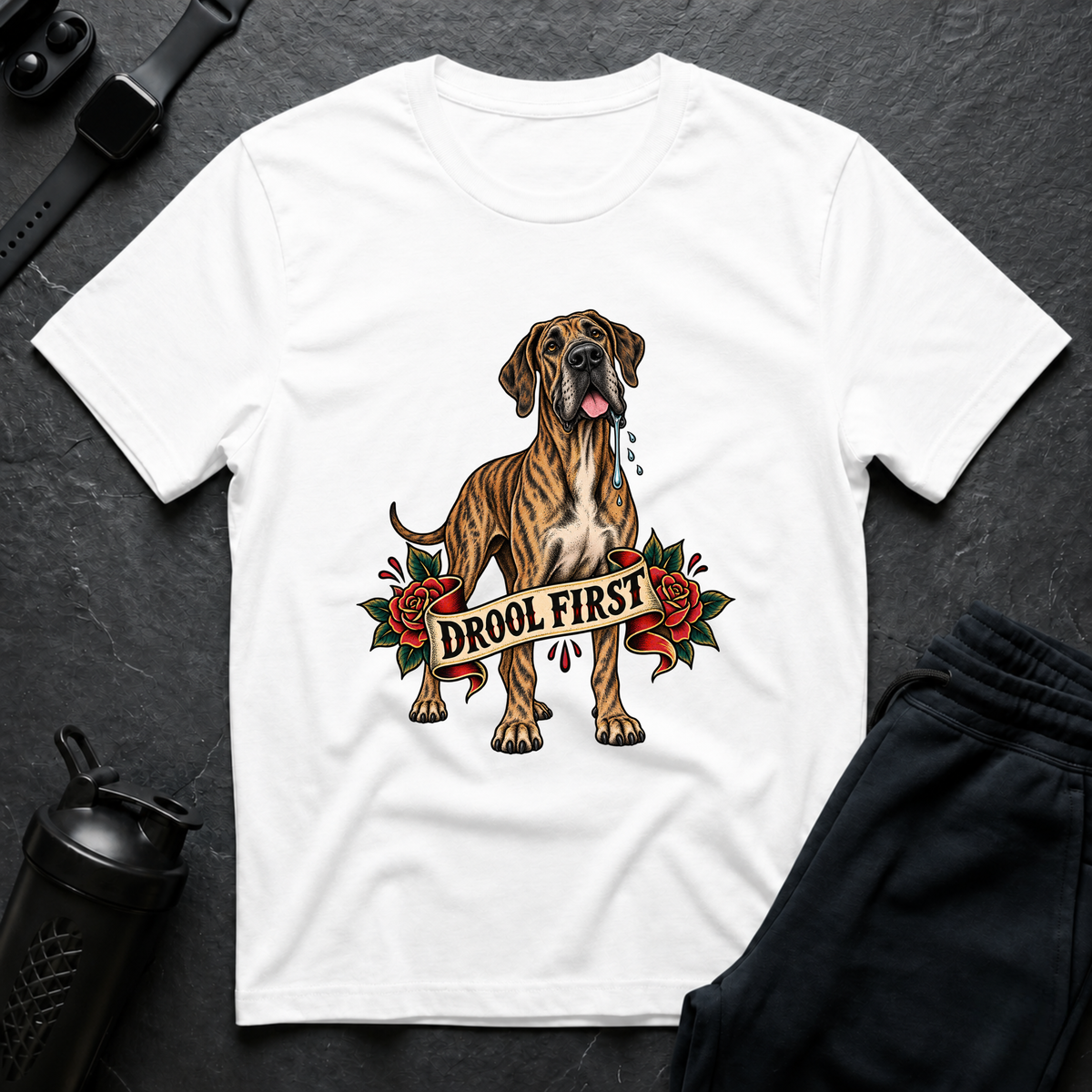 Drool First – Great Dane T-Shirt design