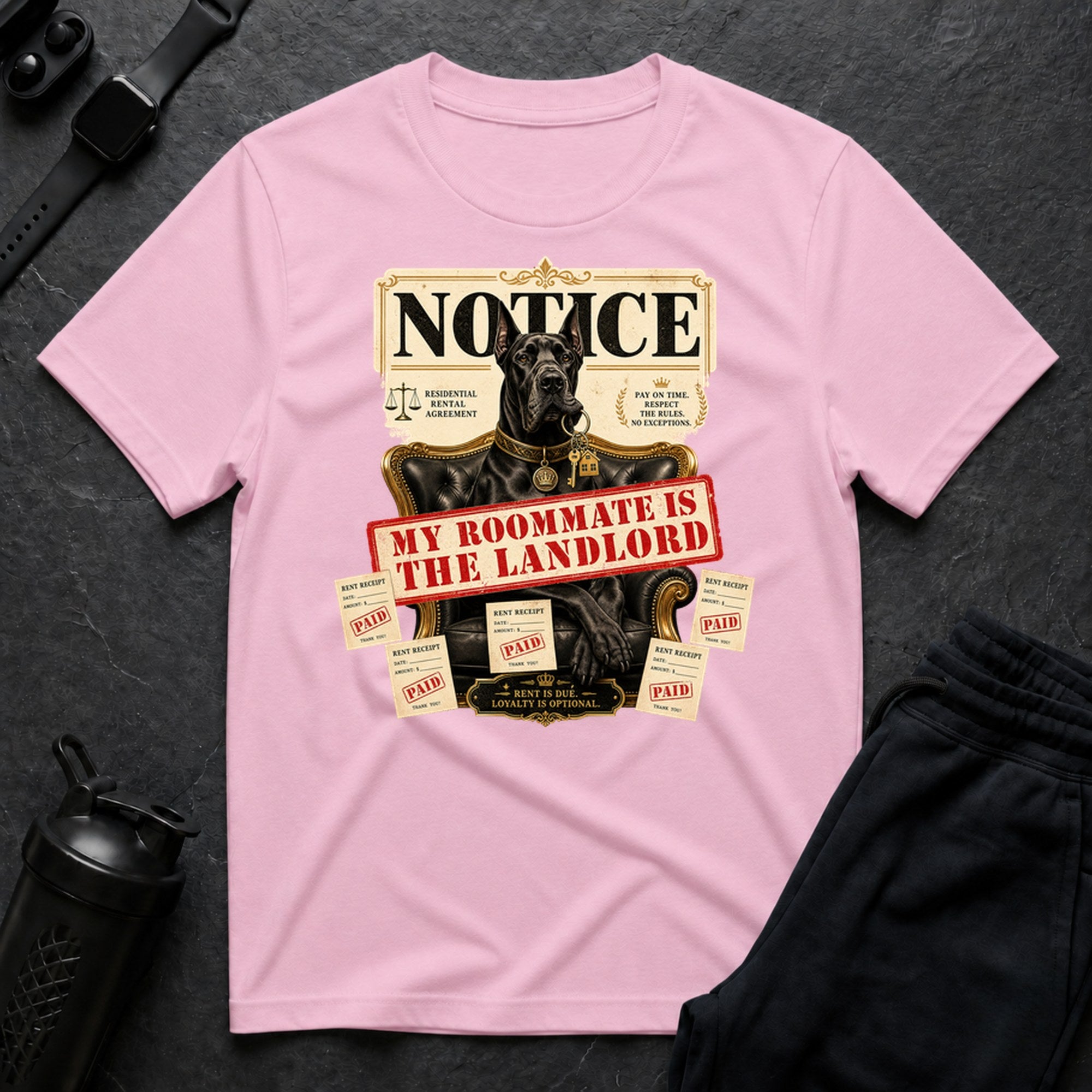 Black Dane Landlord - Light Pink
