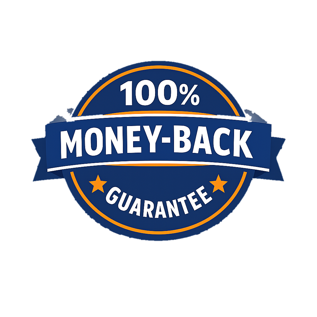 100% Money-back guarantee