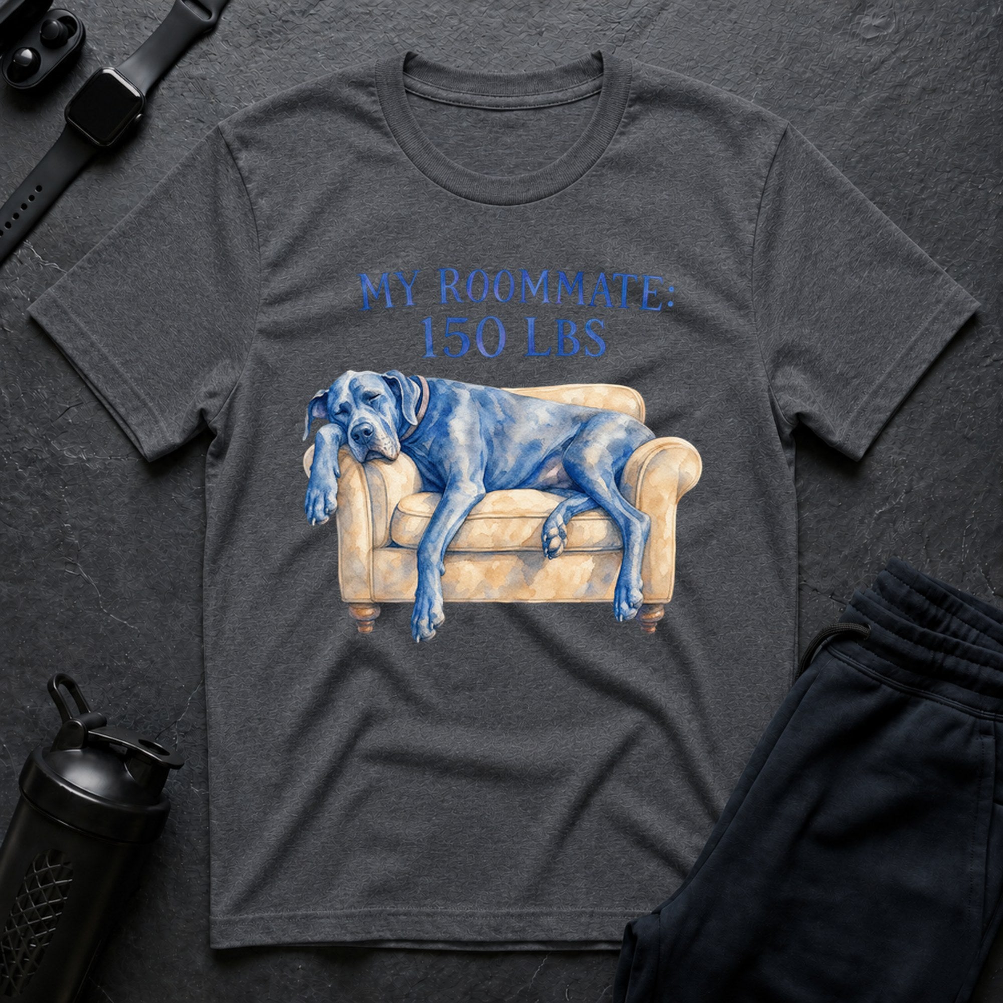 Blue Dane Watercolor - Sport Grey