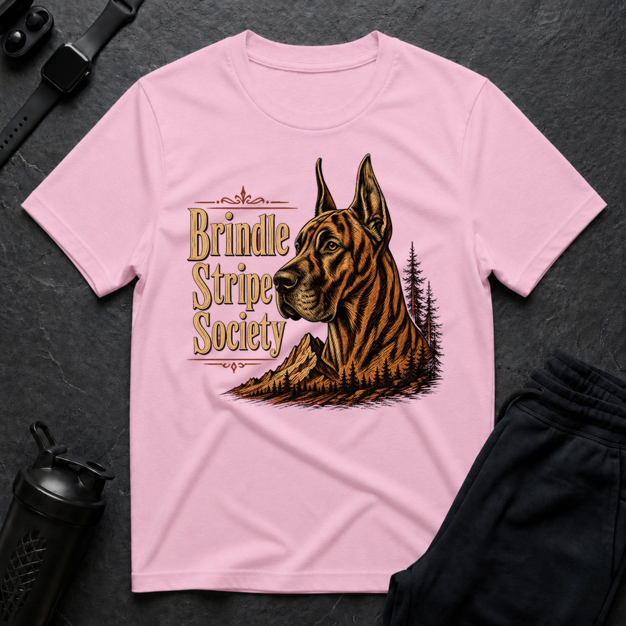Brindle Stripe Society - Light Pink